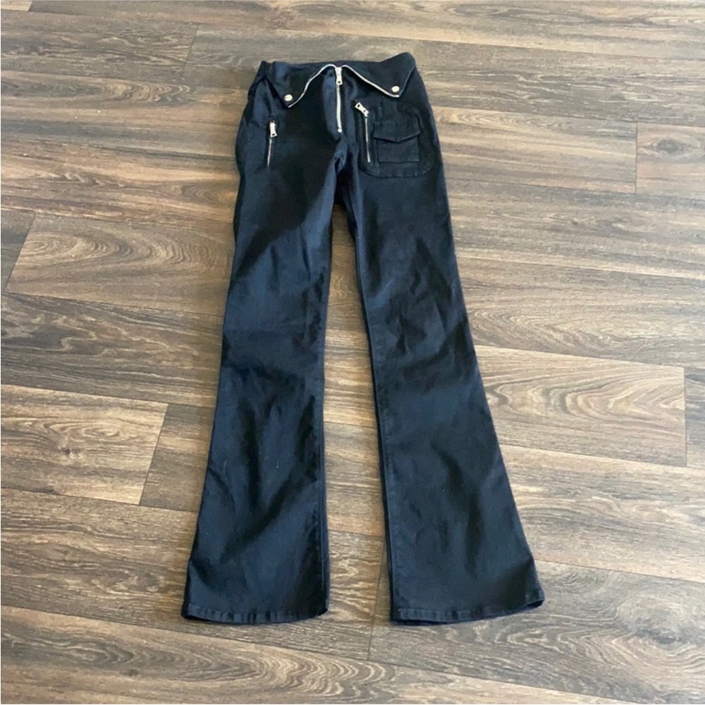 R+A Black Flare Jeans